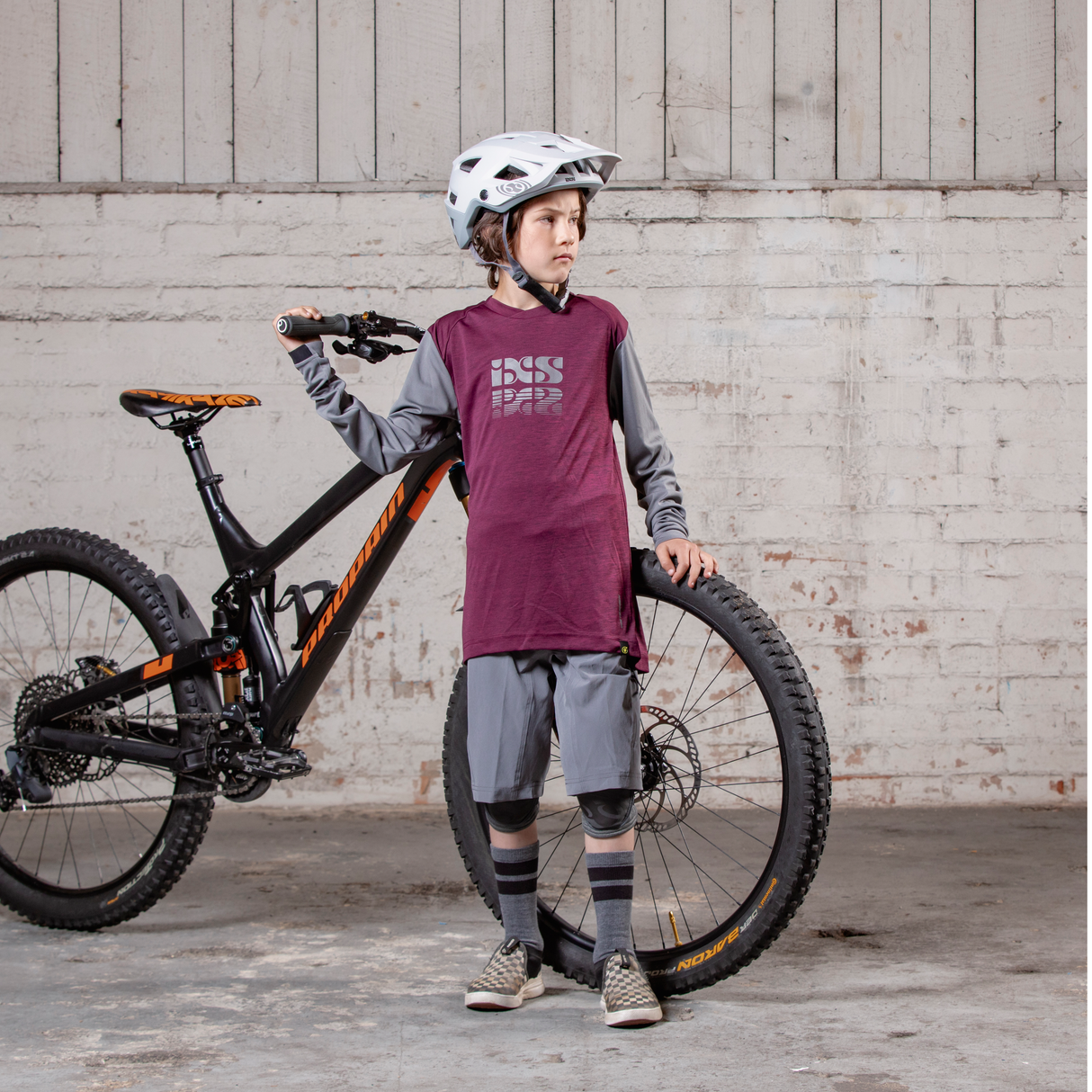 Trigger X Kids Jersey - Raisin/Graphite iXS