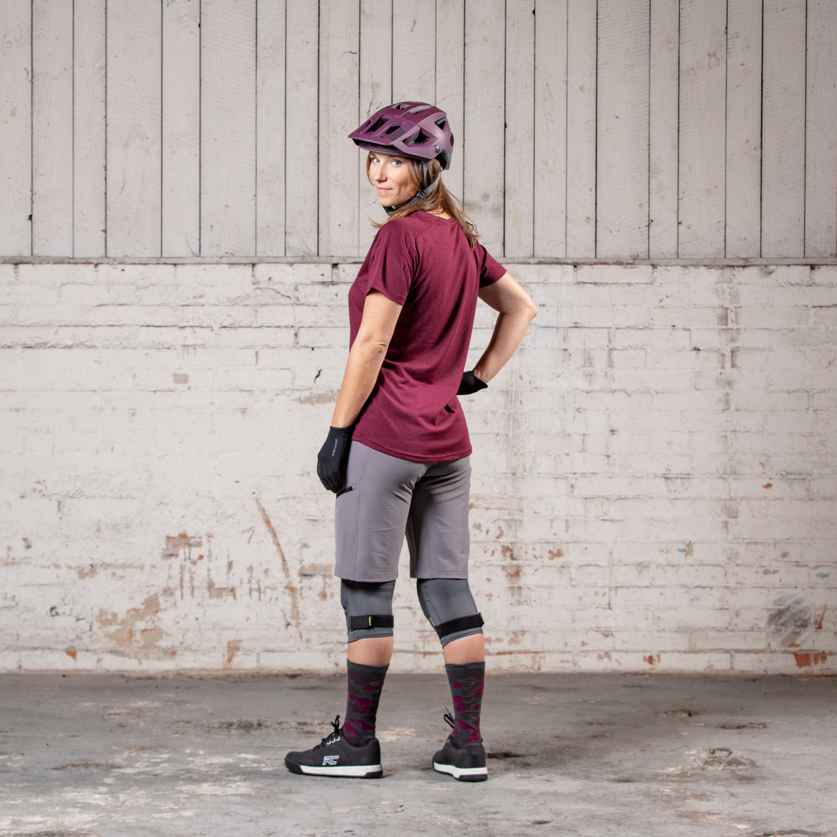 Flow Women Tech Tee Contour raisin iXS