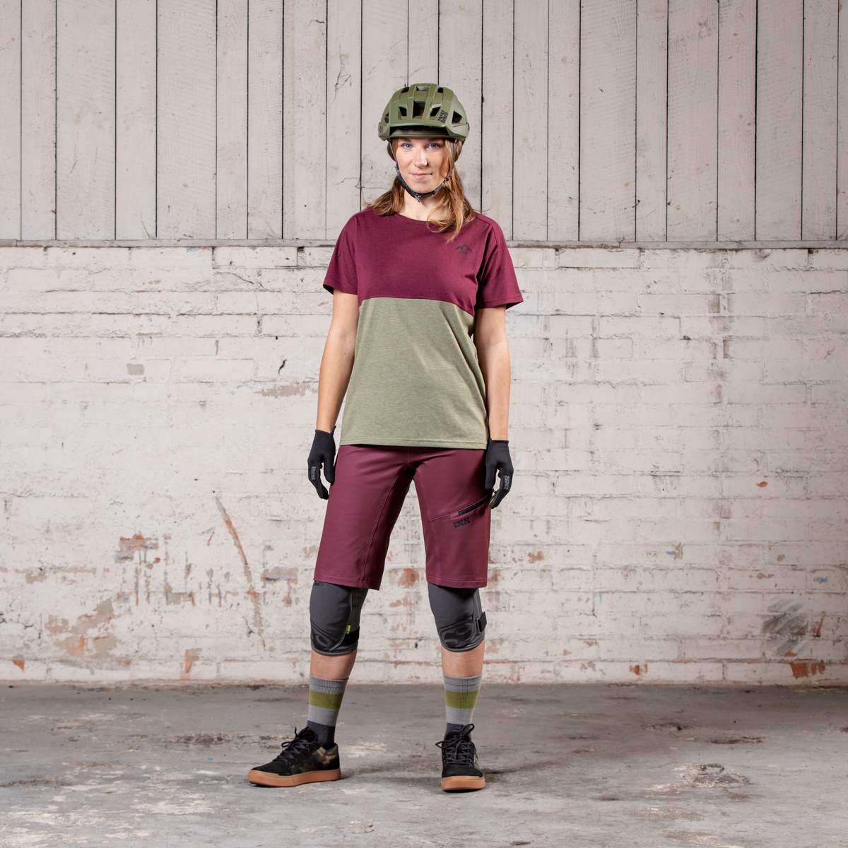 Flow Women Tech Tee Mountain raisin-olive iXS