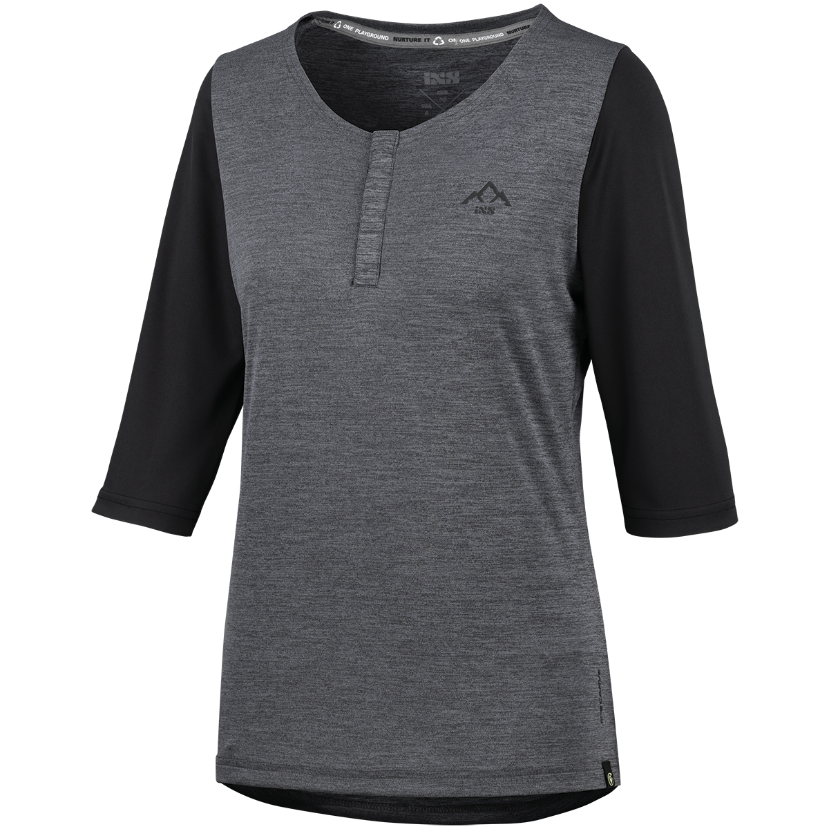 Carve X Women Henley graphit-solid black iXS
