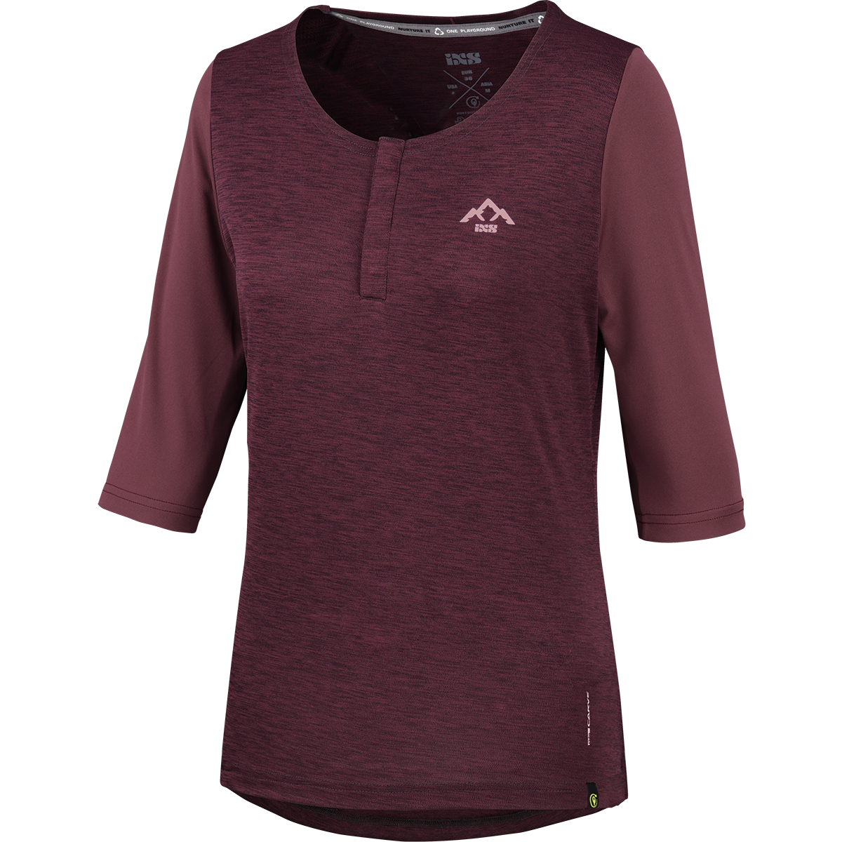 Carve X Women Henley raisin-solid raisin iXS