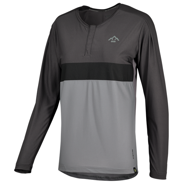 Flow XTG Women's Long Sleeve Henley - Graphite/Black