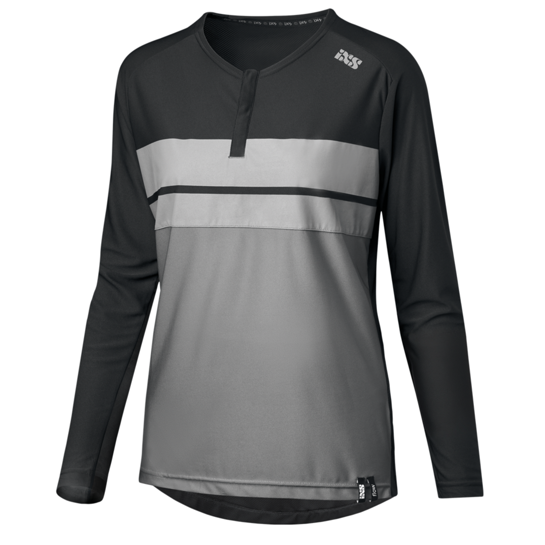 Damen Flow Lite 1.0 Henley - schwarz-graphit