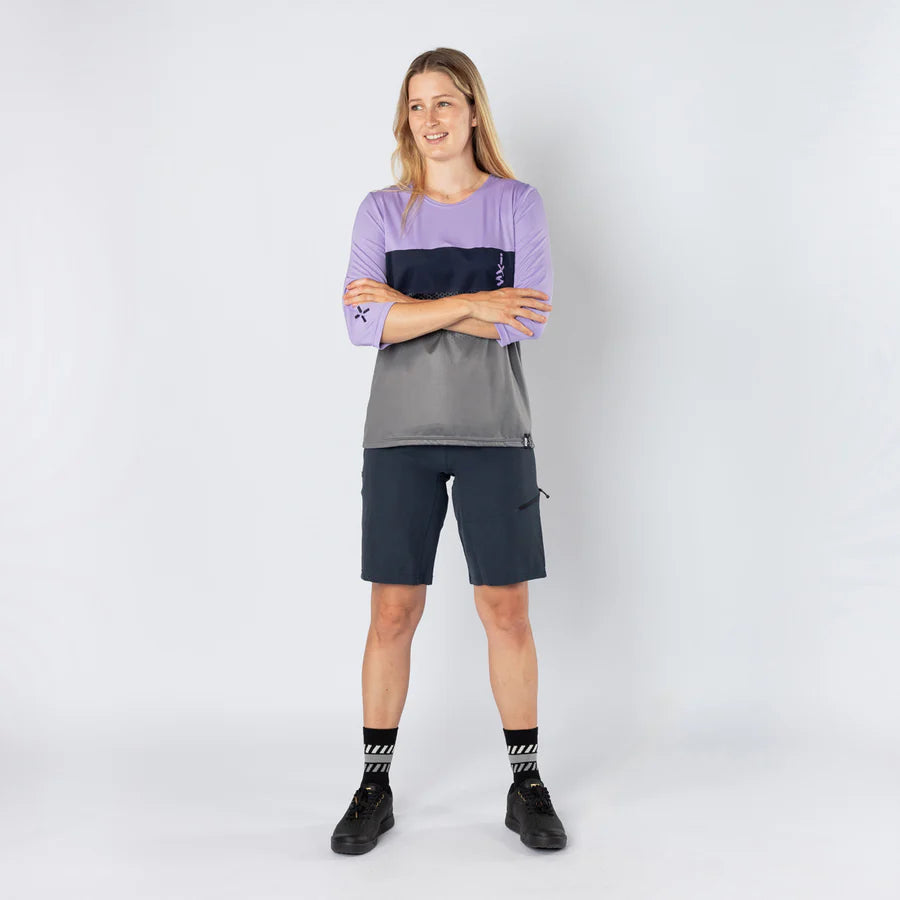 Damen Carve 1.0 3/4 Jersey - lavender-graphit
