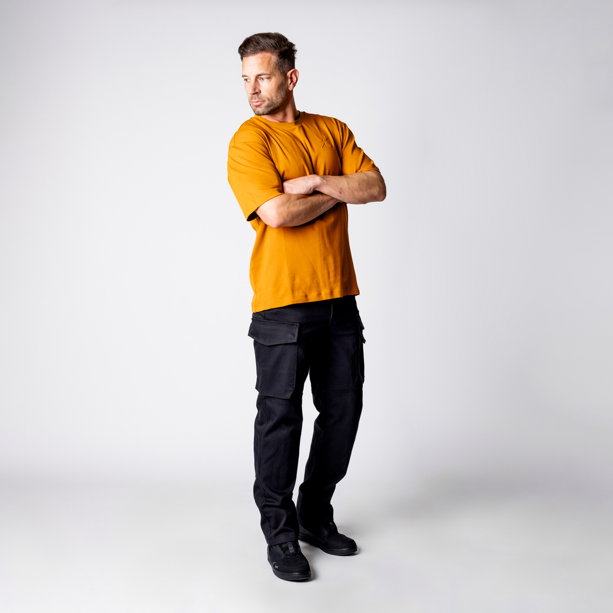 Brand 1.0 Tee - ochre braun
