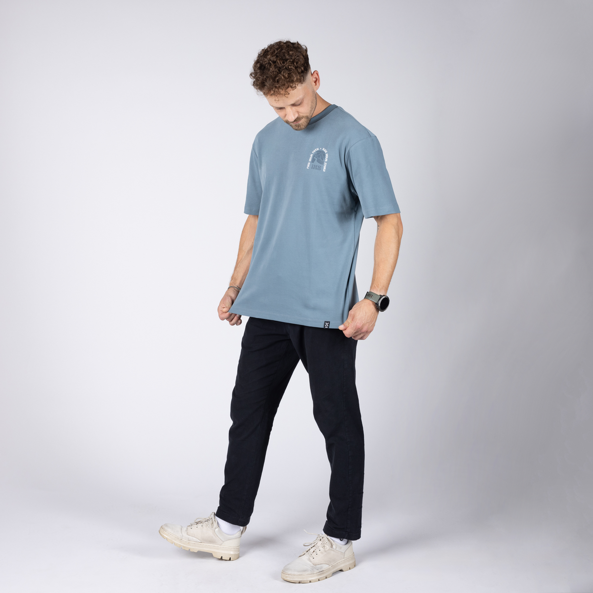 Graphic 1.0 Tee - blau grau