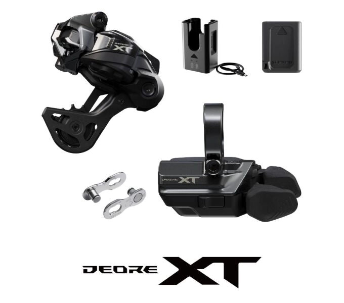 DEORE XT Di2 M8250 Schaltungs Upgrade Kit, Schaltgriff Schelle, Käfiglänge mittel - 12-fach