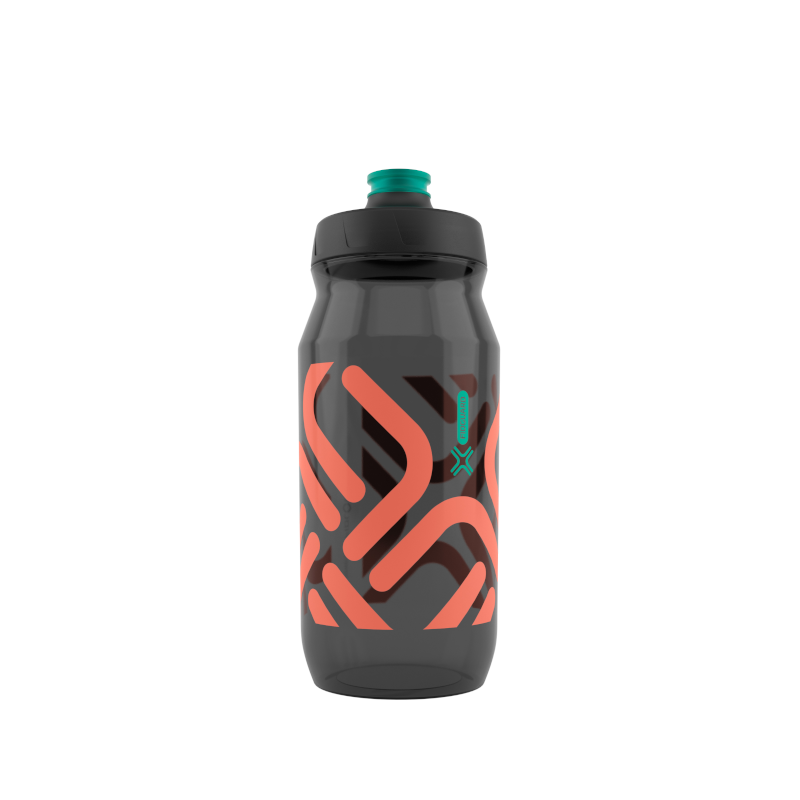 FIDGUARD BOTTLE 600 antibacterial - black/coral red