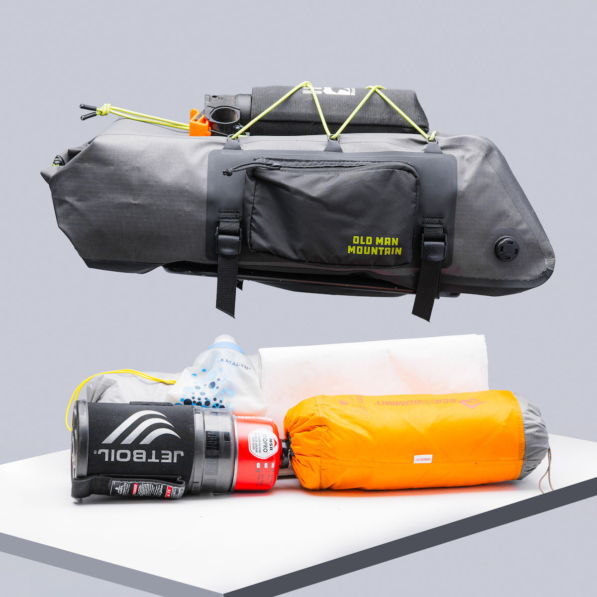 Packtasche Atlas Rack Pack 12 L - schwarz/grau/lime