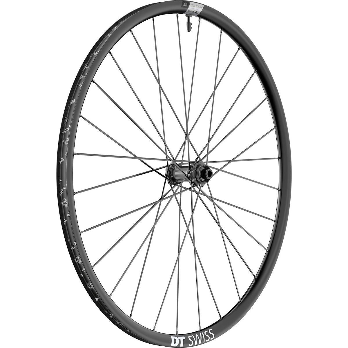 HE 1800 SPLINE 28", 23 mm aluminum, center lock, front wheel 12/100 mm