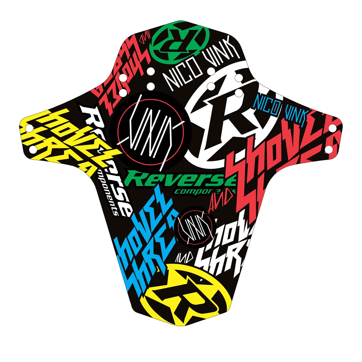 Nico Vink Stickerbomb Mudfender - Mehrfarbig