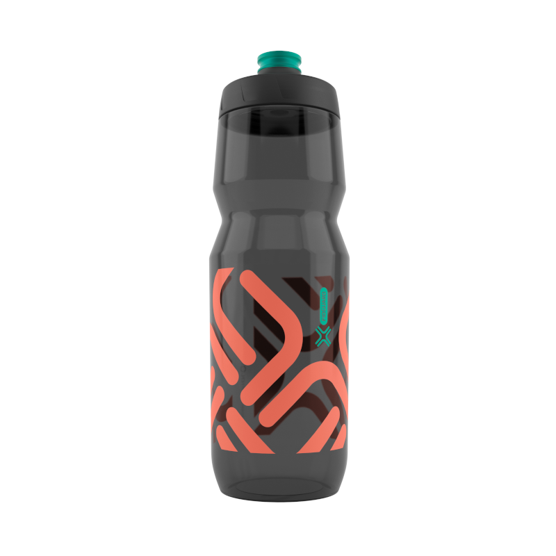 FIDGUARD BOTTLE 750 antibacterial - black/coral red