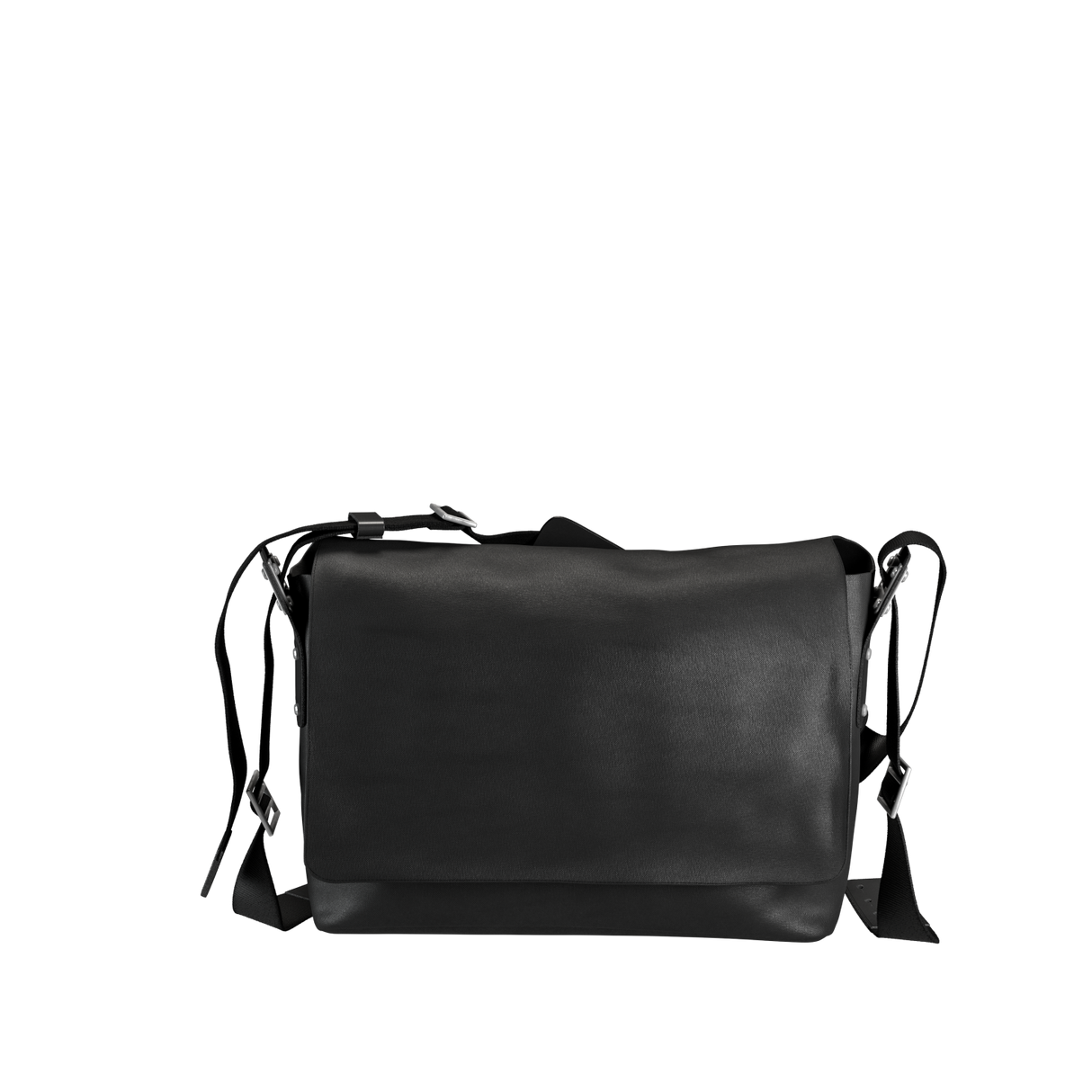 Barbican Cotton Canvas Shoulder Bag - total black