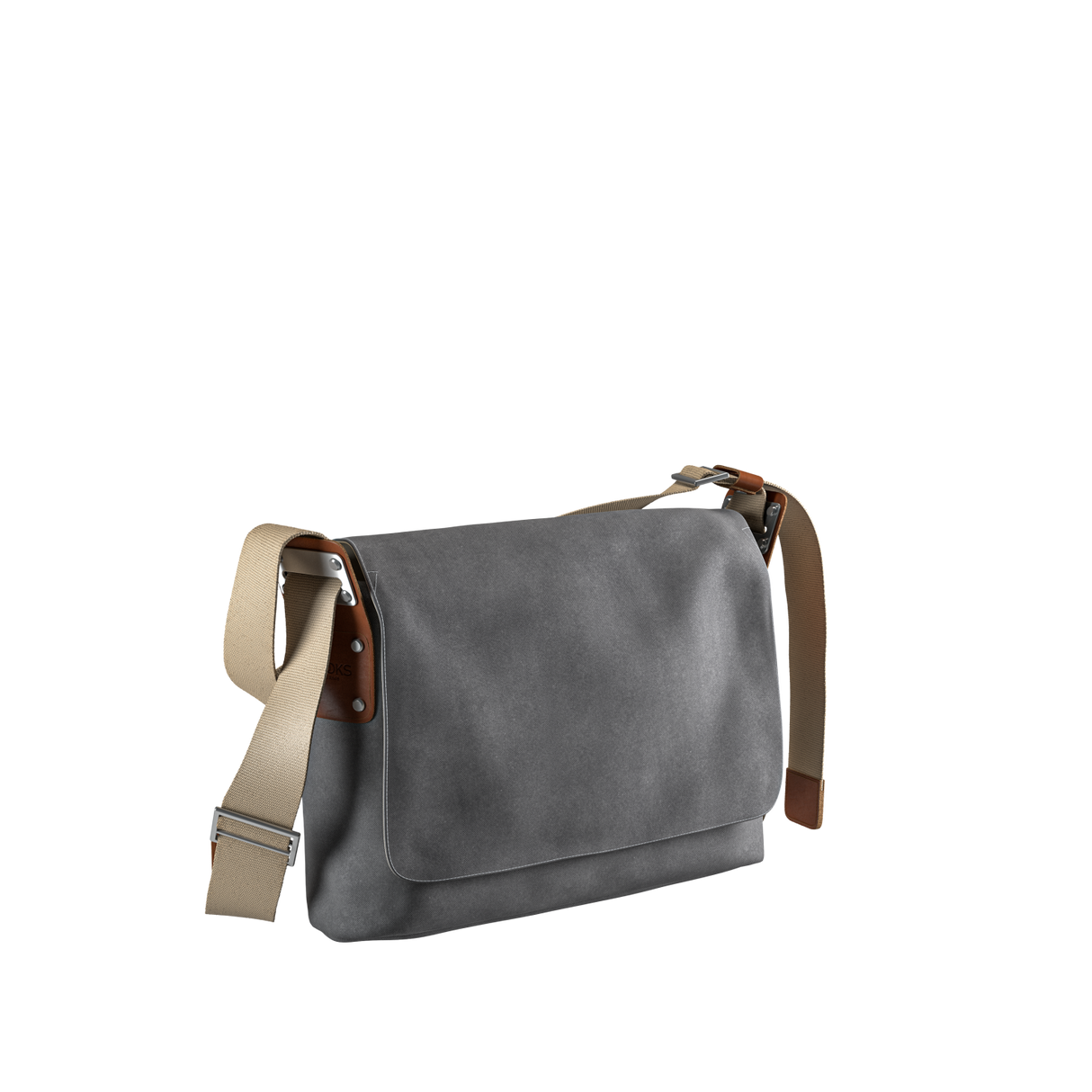 Paddington Cotton Canvas Shoulder Bag - grey