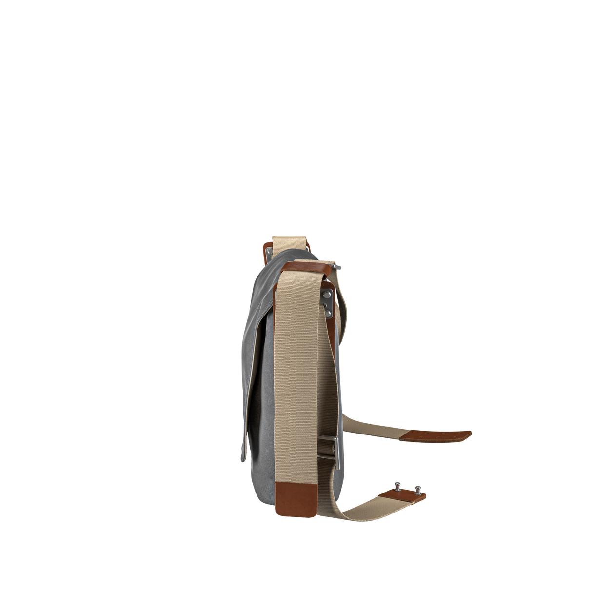 Paddington Cotton Canvas Shoulder Bag - grey