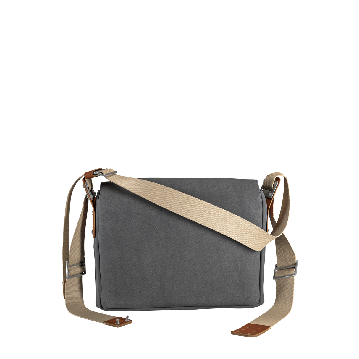Paddington Cotton Canvas Shoulder Bag - grey