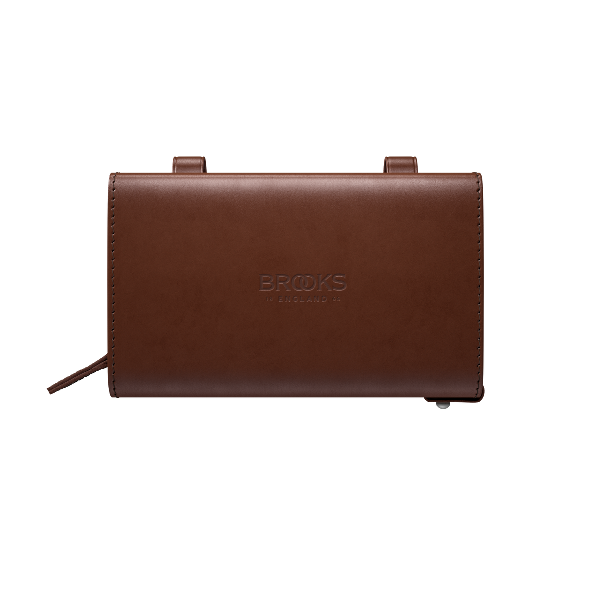 D-Shape Leather Saddle Bag - brown