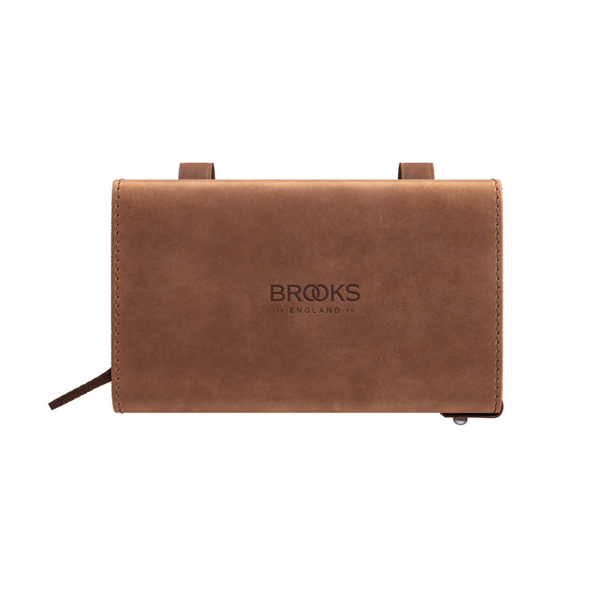 D-Shape Leather Saddle Bag - Dark Tan