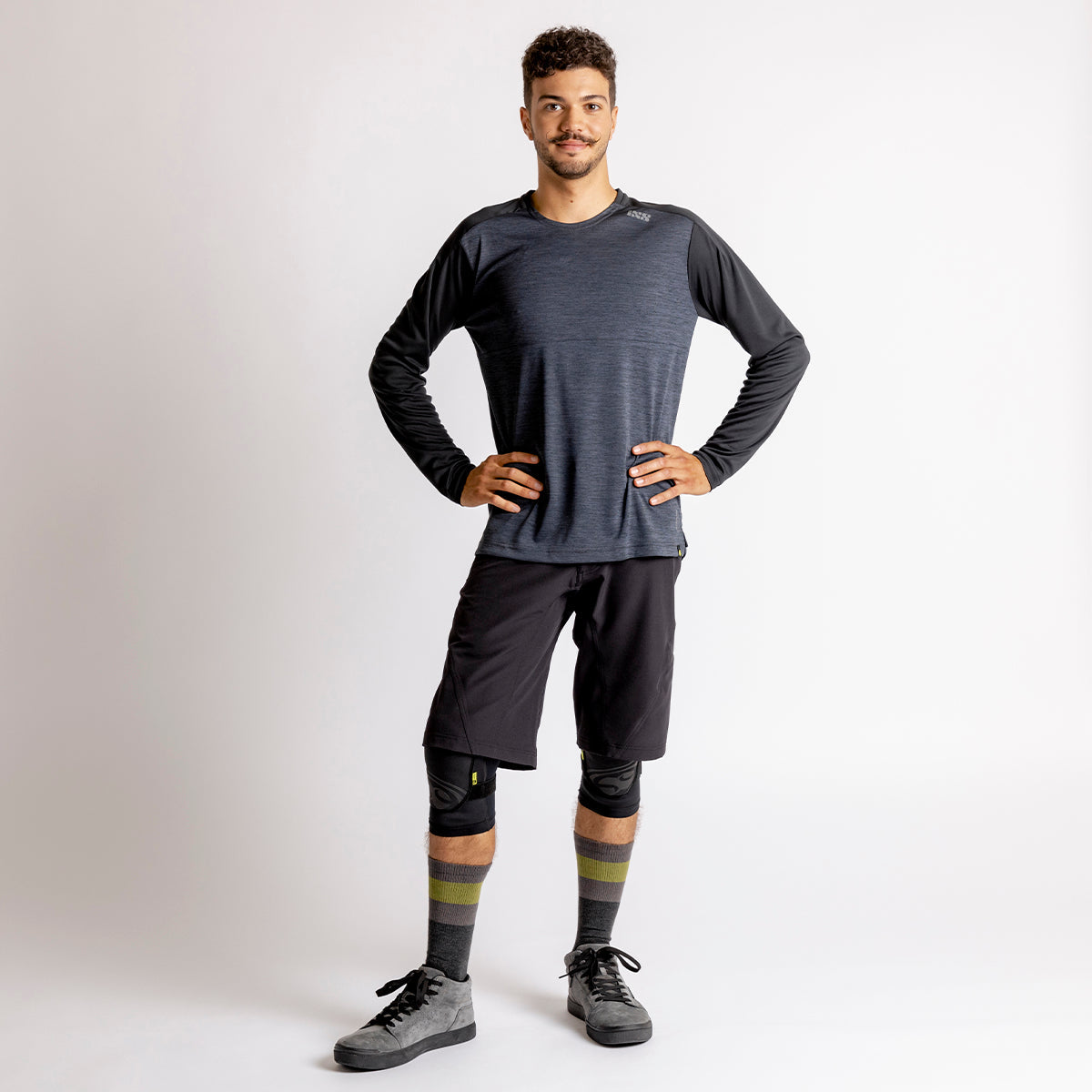 Flow X Long Sleeve Jersey - Anthracite-Black iXS