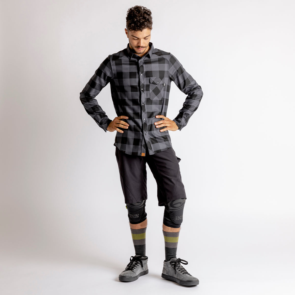 Carve Digger Shirt langärmlig - Grau/Schwarz iXS