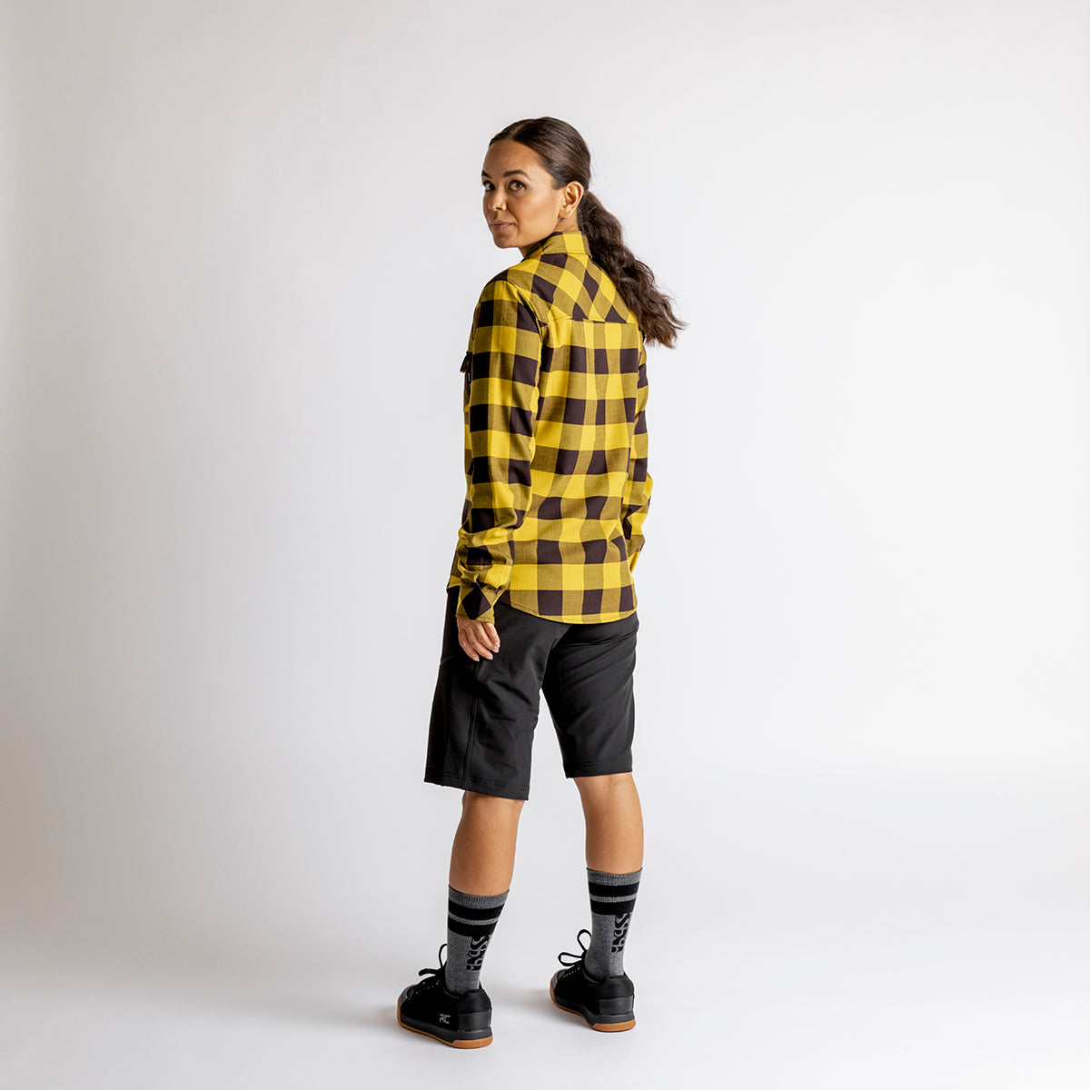 Carve Digger Womens Shirt - Acacia / Black iXS