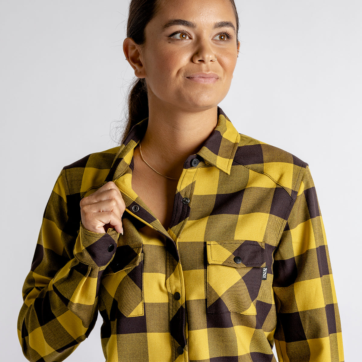Carve Digger Womens Shirt - Acacia / Black iXS