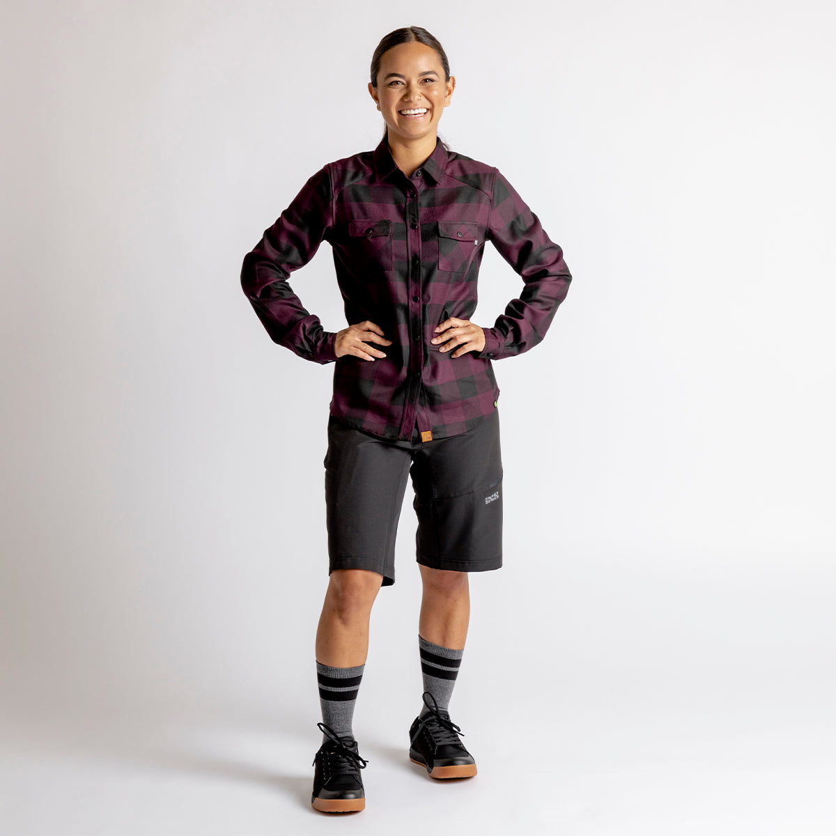 Carve Digger Womens Shirt - Raisin/Black iXS