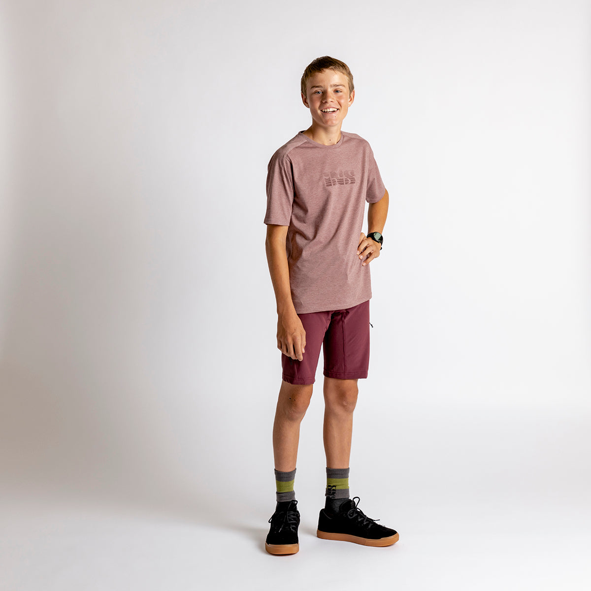 Flow Fade Kids Tech Tee - Taupe iXS