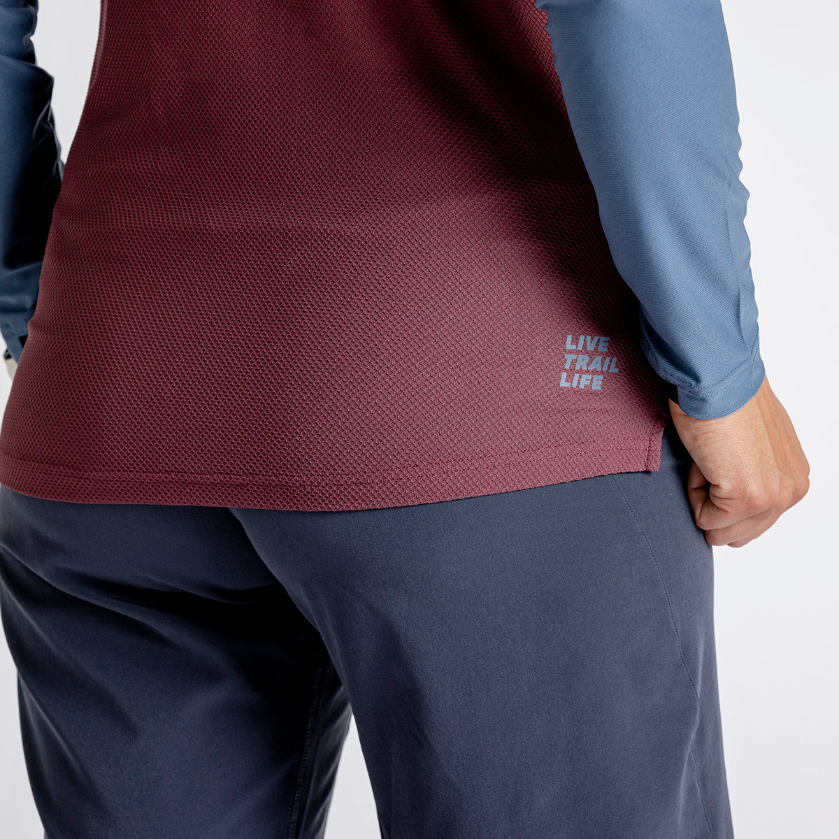 Flow XTG Women's Long Sleeve Henley - Raisin / Marine iXS