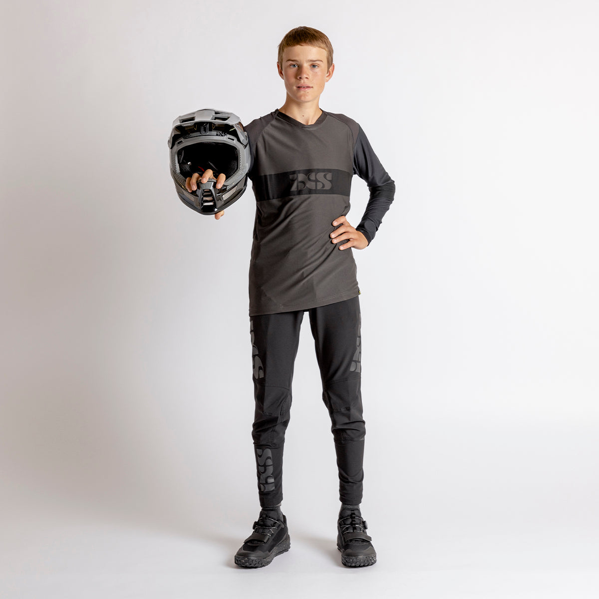Trigger EVO Kids Long Sleeve Jersey - Anthracite-Black iXS