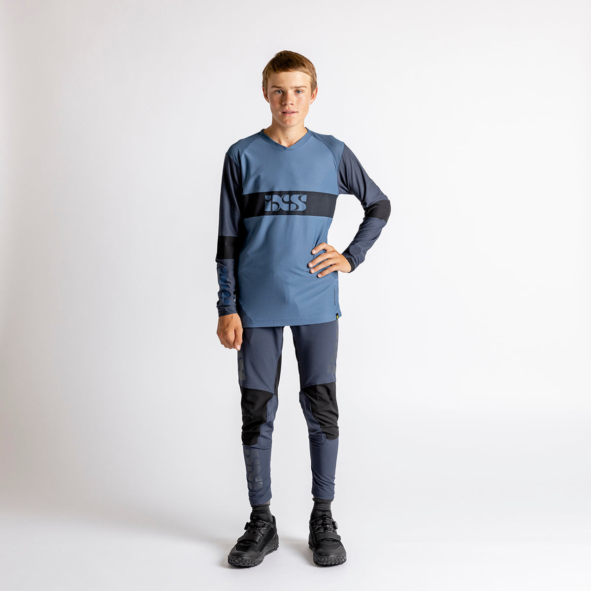 Trigger EVO Kids Long Sleeve Jersey - Storm-Marine iXS