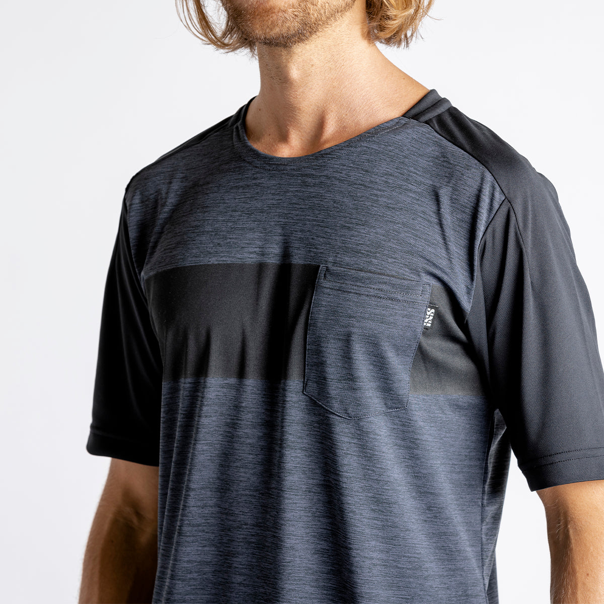 Flow X Short Sleeve Jersey - Black-Solid Black iXS