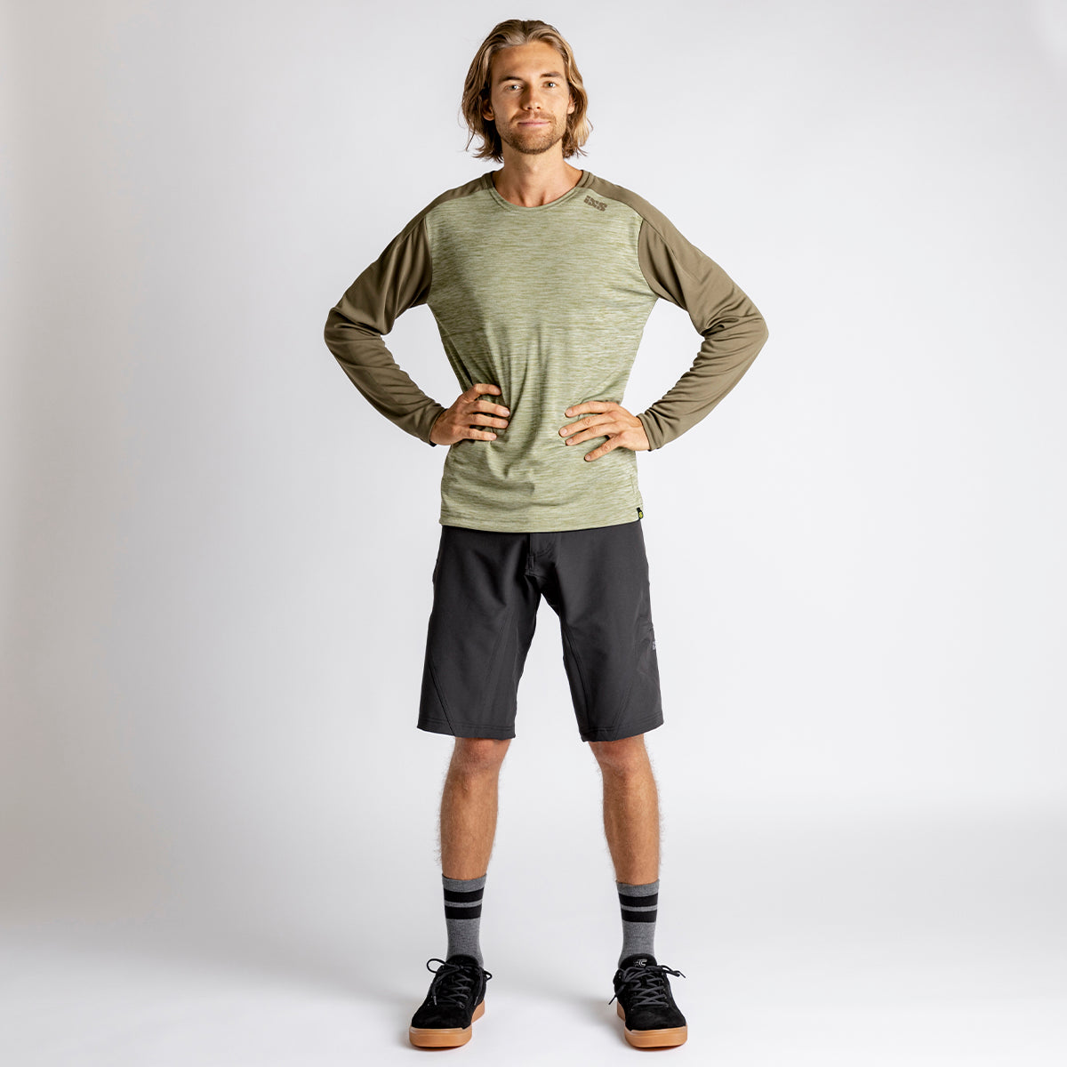Flow X Long Sleeve Jersey - Olive-Dark Olive iXS