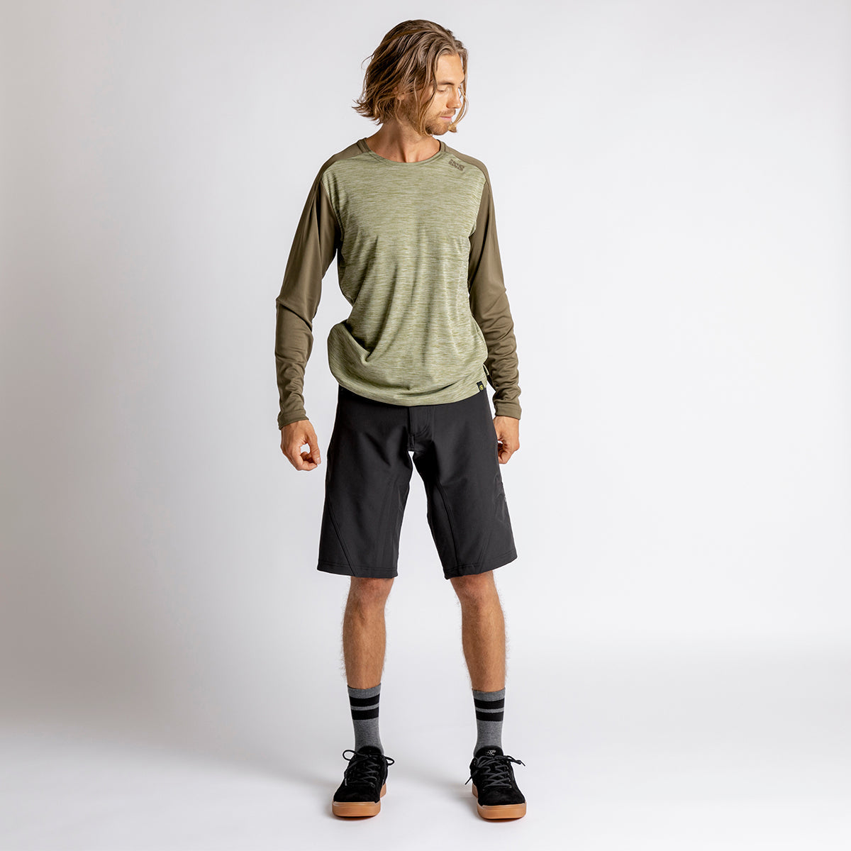 Flow X Long Sleeve Jersey - Olive-Dark Olive iXS