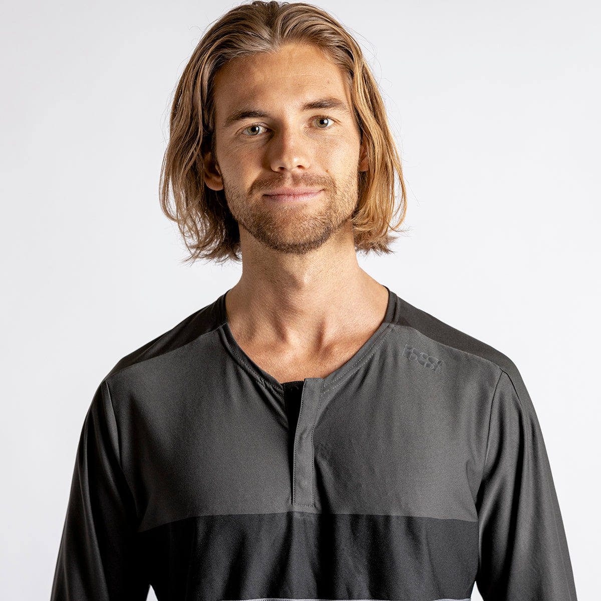 Flow XTG Long Sleeve Henley - Graphite-Black iXS