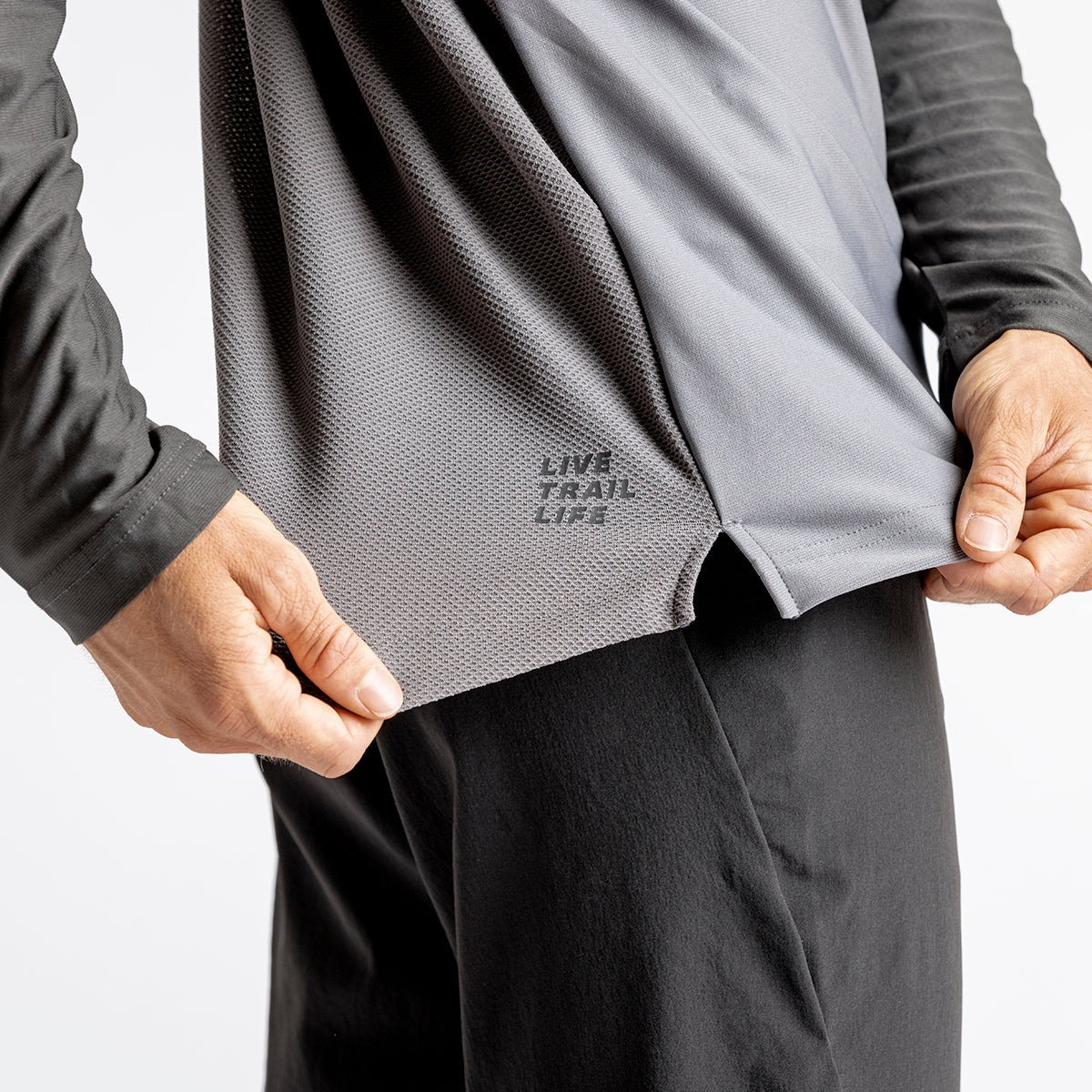 Flow XTG Long Sleeve Henley - Graphite-Black iXS
