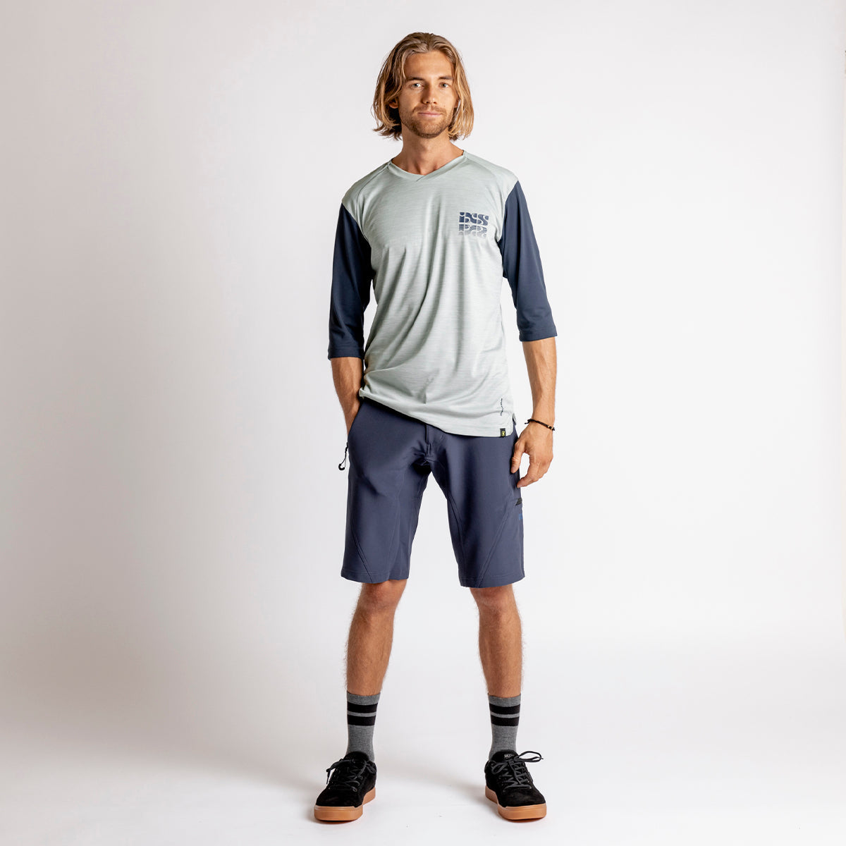 Carve X 3/4 Jersey - Jade-Solid Marine iXS
