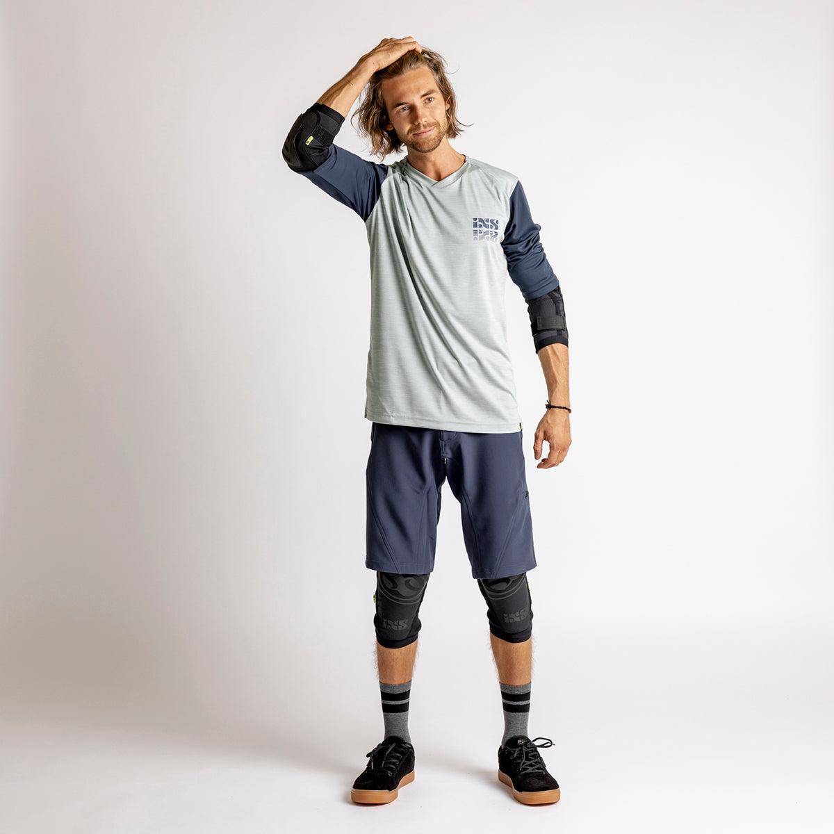 Carve X 3/4 Jersey - Jade-Solid Marine iXS