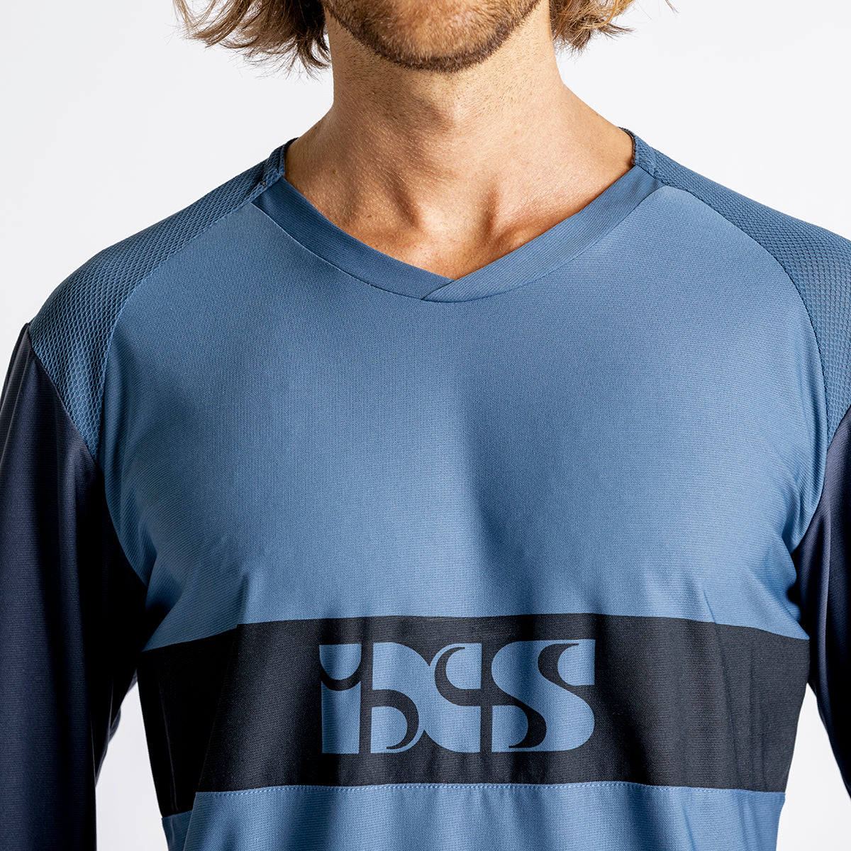 Trigger EVO Long Sleeve Jersey - Storm-Marine iXS