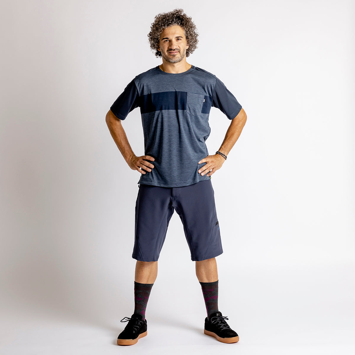 Flow X Short Sleeve Jersey - Storm / Marine iXS