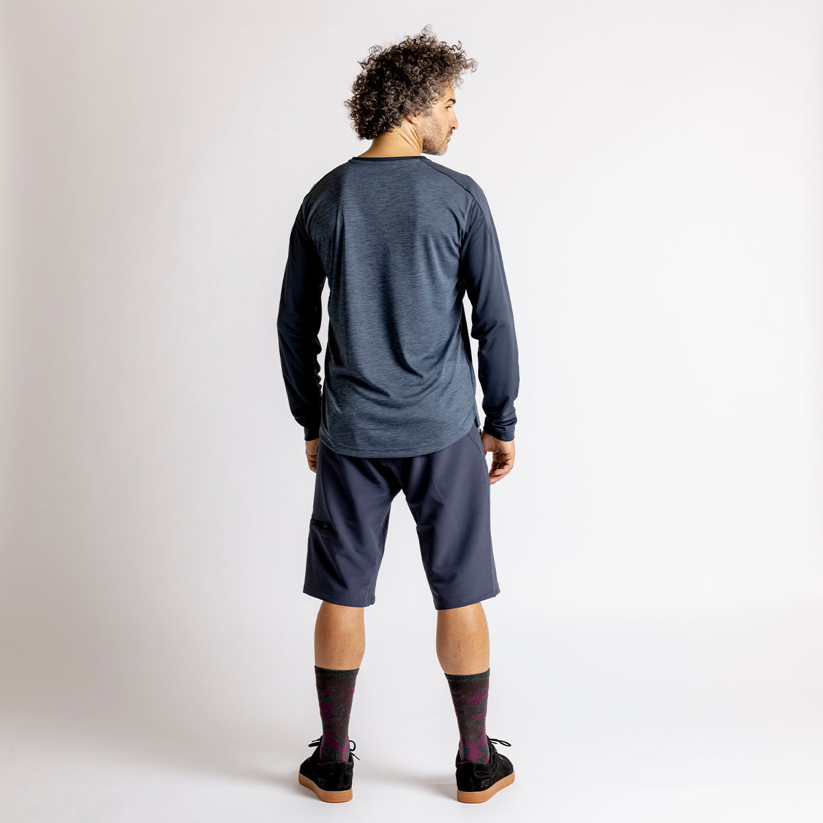 Flow X Long Sleeve Jersey - Storm-Marine iXS