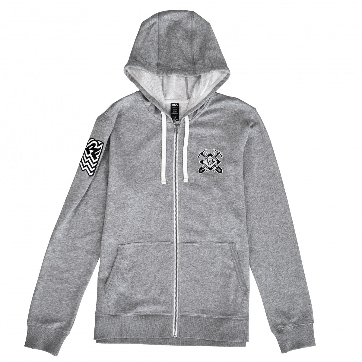 Crest Zip Hoody Grey