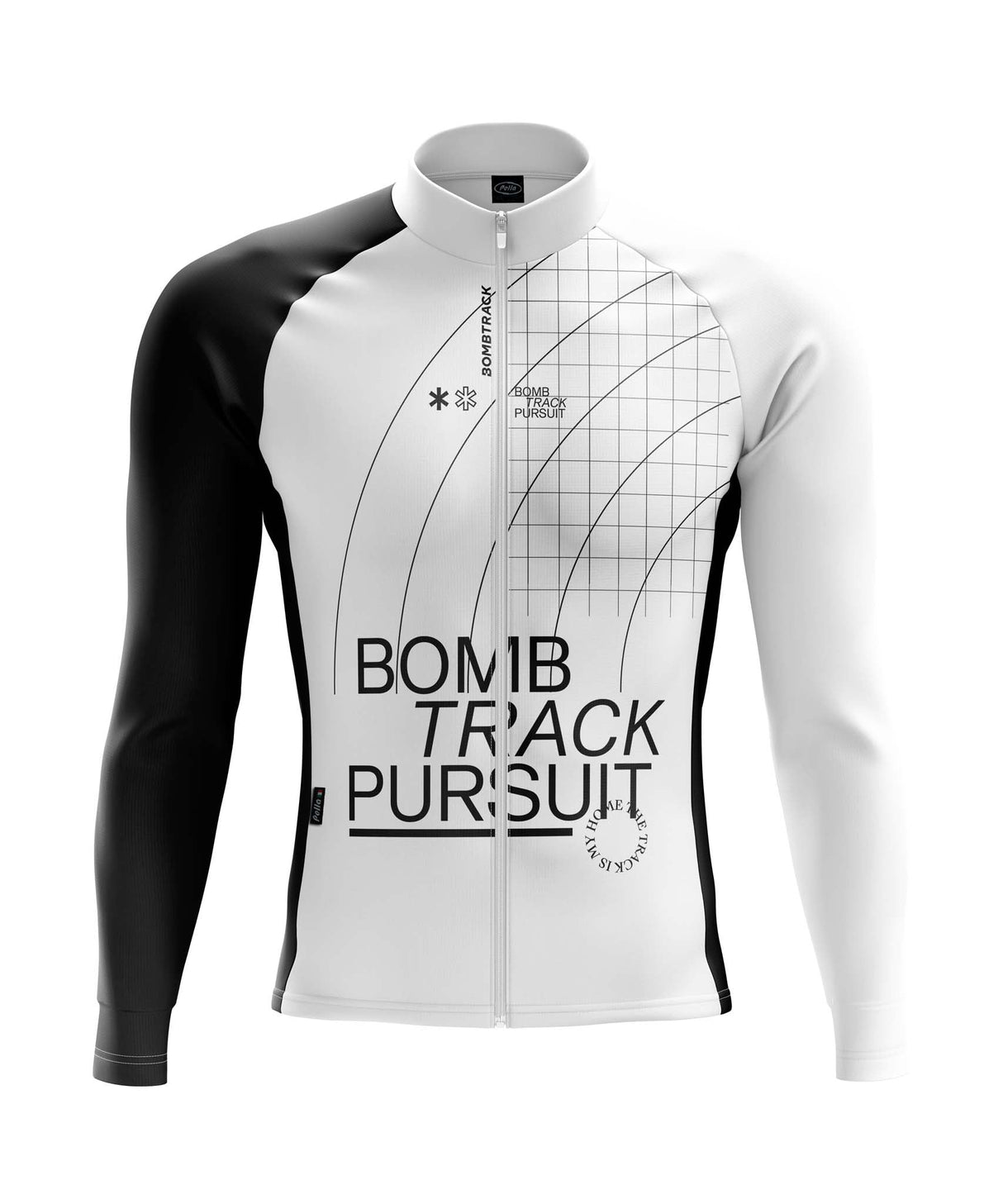 Grids and Guides Langarm Trikot - weiss Bombtrack