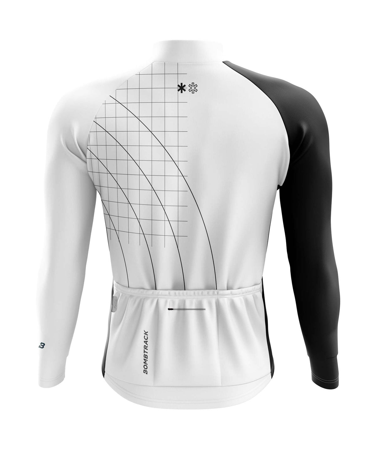 Grids and Guides Langarm Trikot - weiss Bombtrack