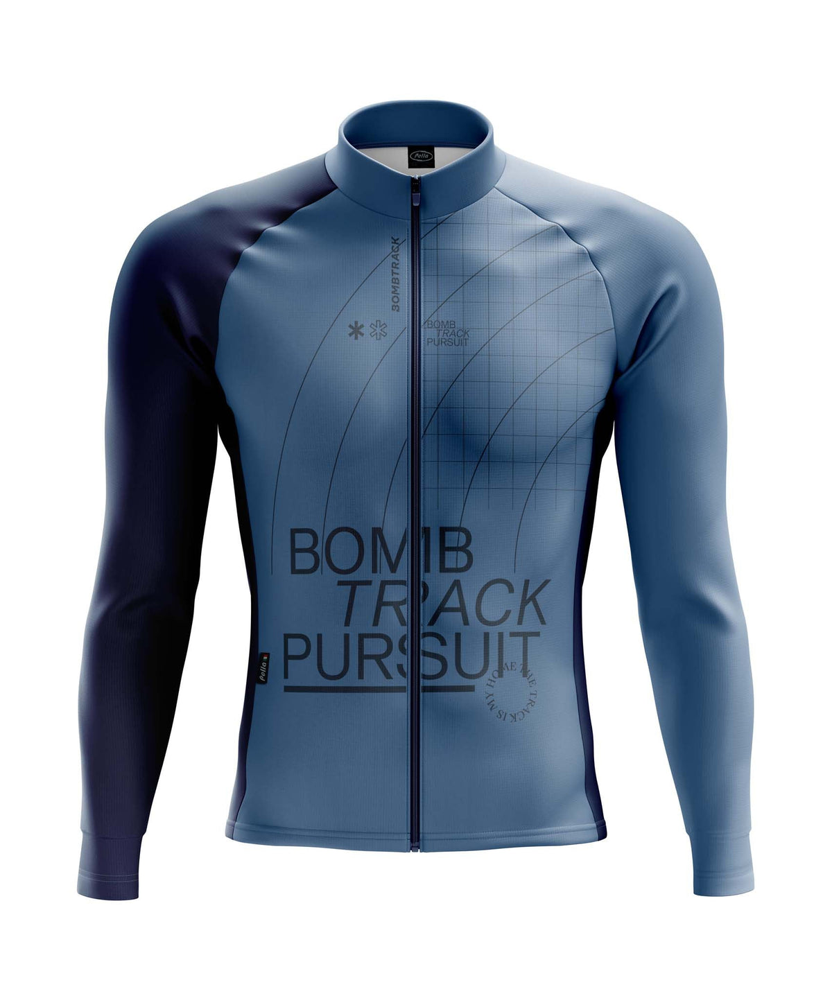 Grids and Guides Langarm Trikot - blau Bombtrack