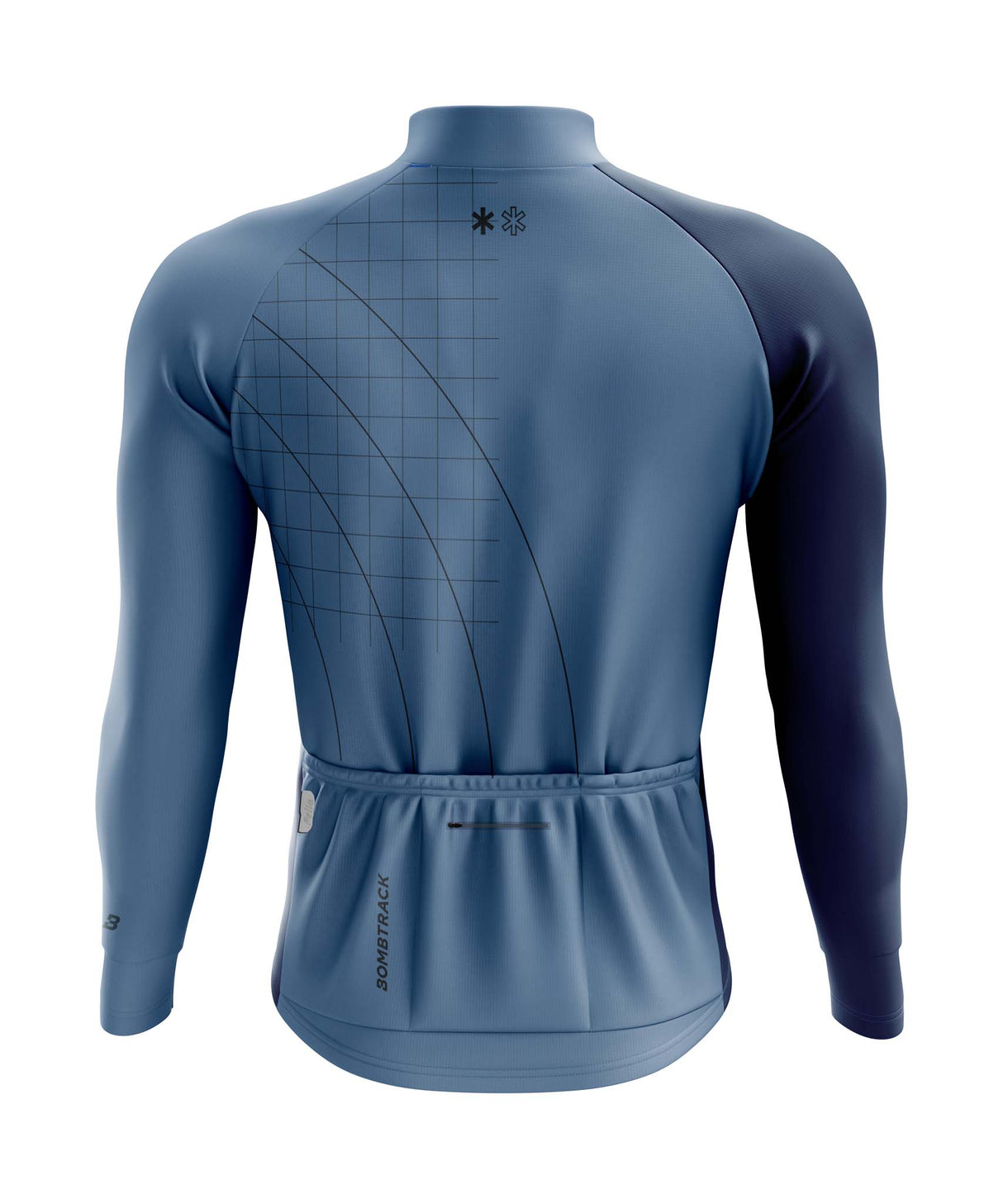 Grids and Guides Langarm Trikot - blau
