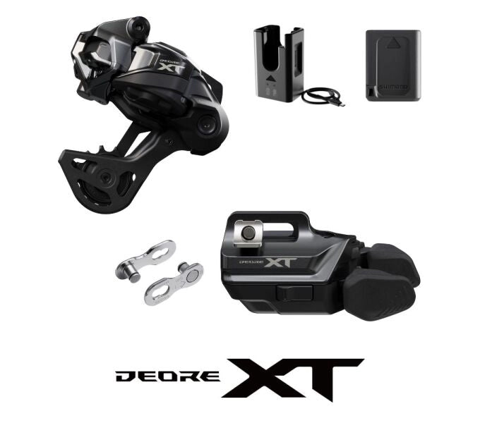 DEORE XT Di2 M8250 Schaltungs Upgrade Kit, Schaltgriff I-Spec EV, Käfiglänge mittel - 12-fach