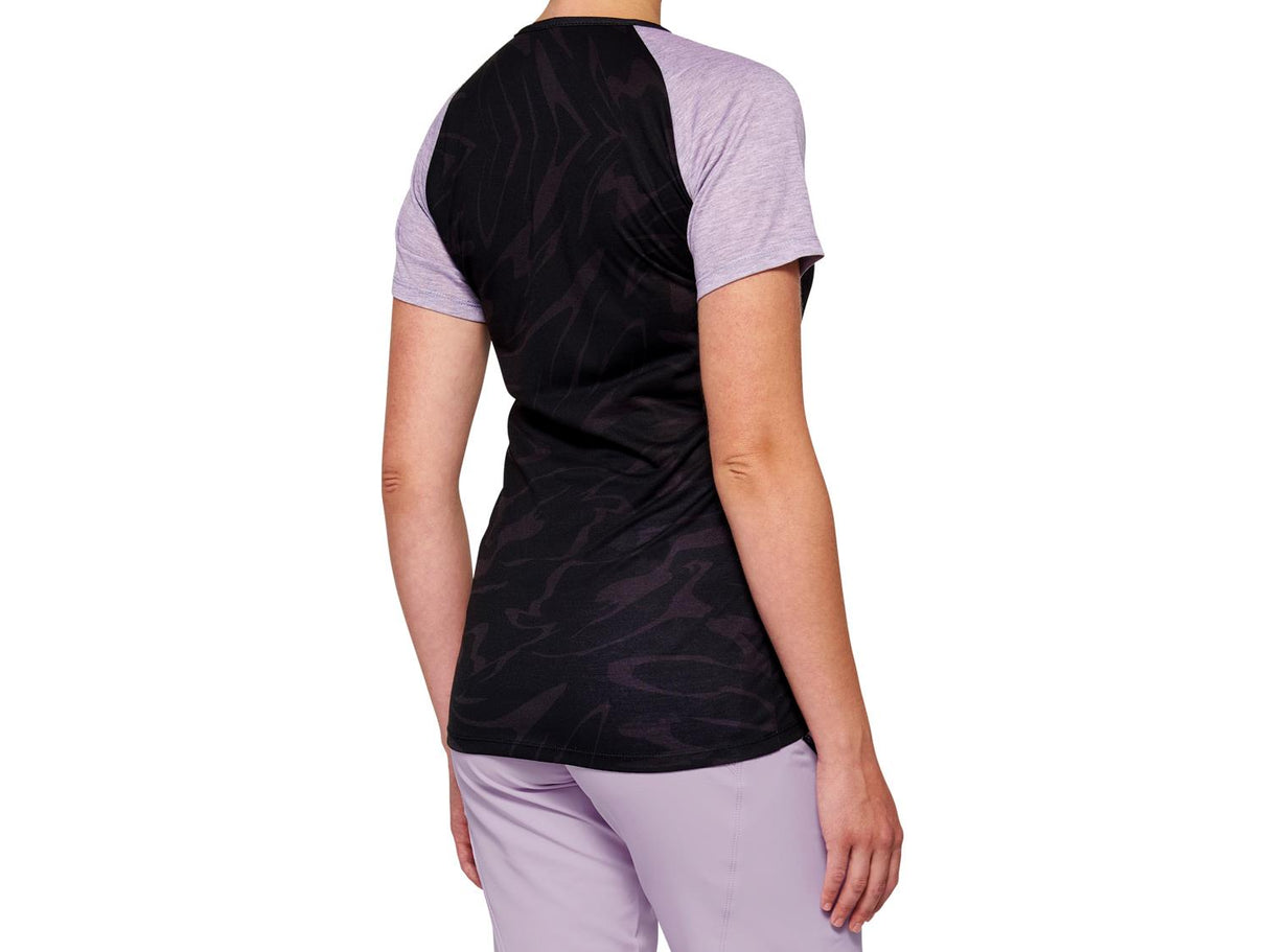 Airmatic Womens Short Sleeve Jersey - Black/Lavender
