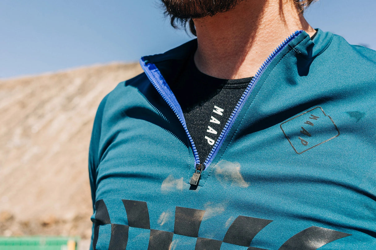 Alt_Road 1/2 Zip Jersey - Dark Teal