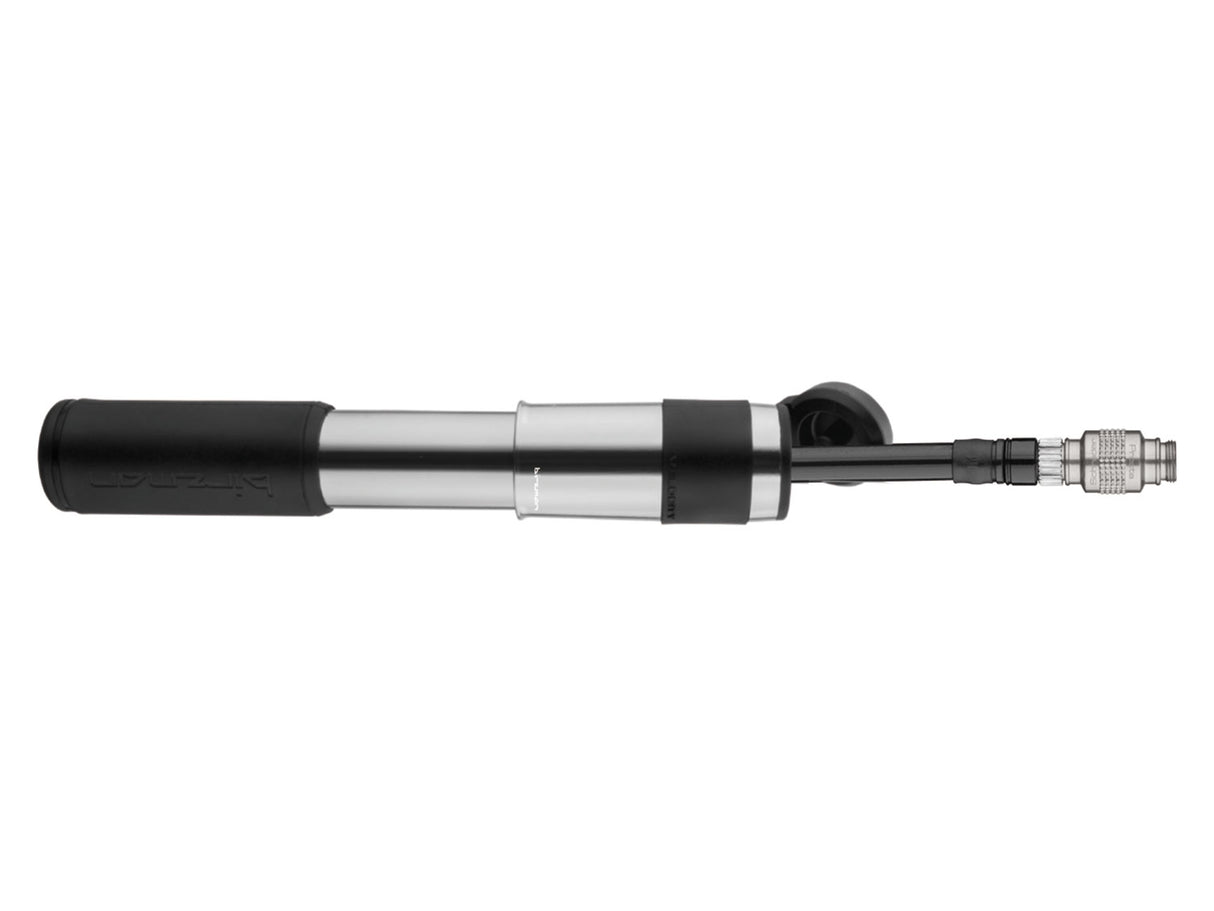 Birzman Velocity MTB hand pump, 90PSI, threaded valve head - silver